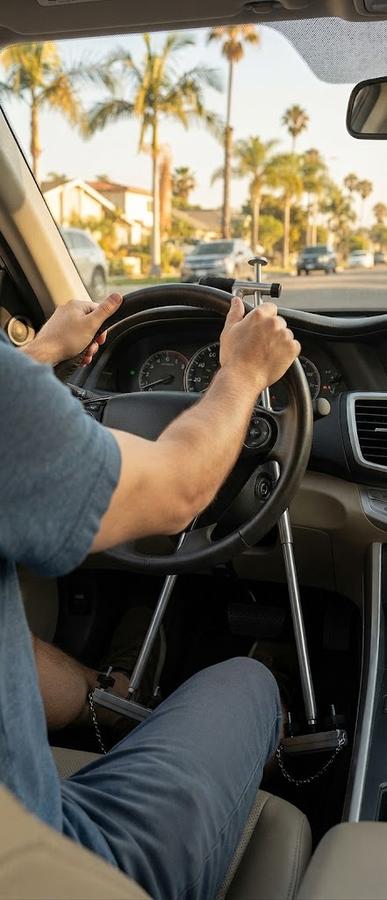Portable levers set up in another vehicle
